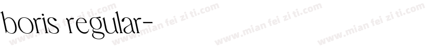 boris regular字体转换